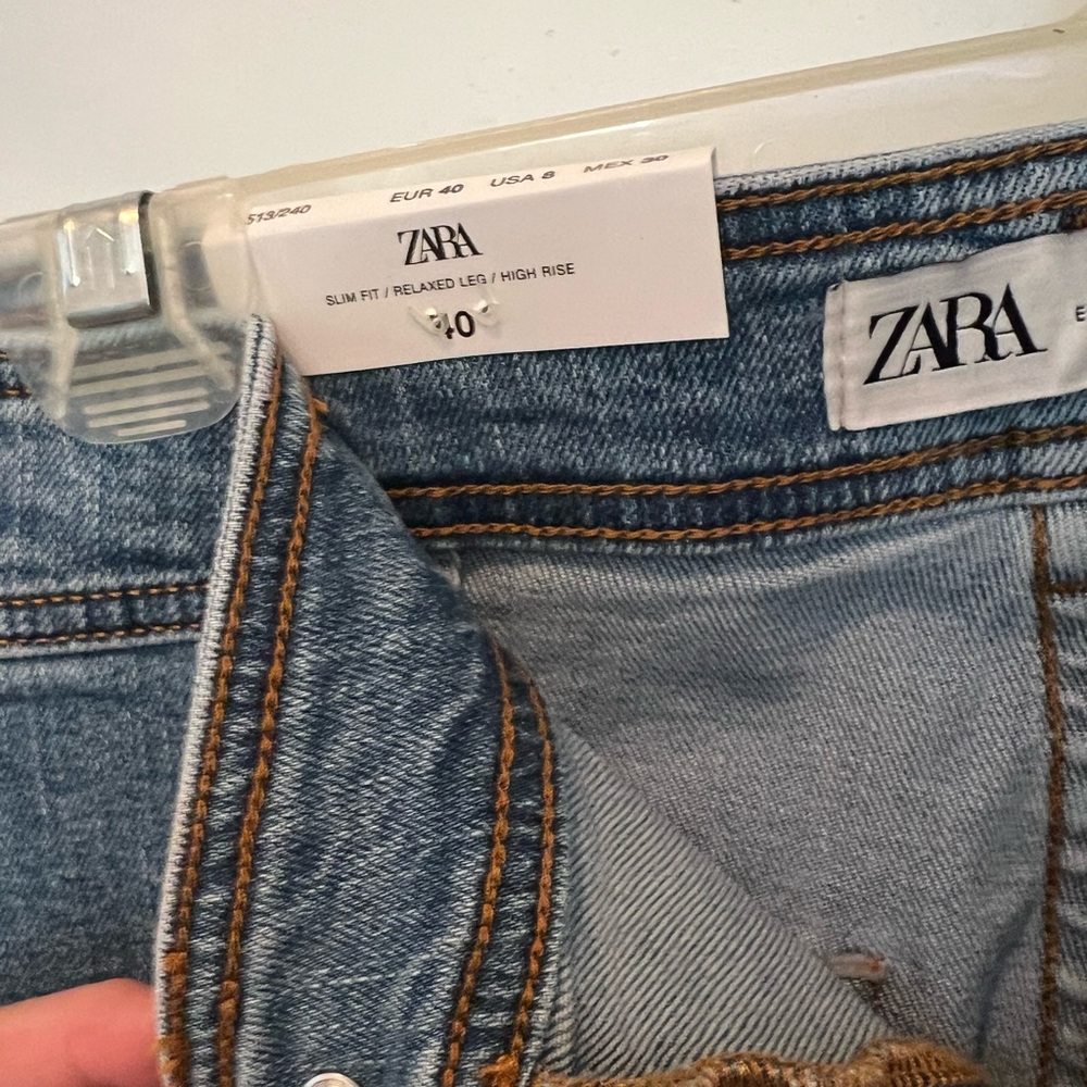 NWT Zara marine straight jeans size 8 - medium blue